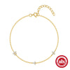 S925 Sterling Silver Creative Petal Diamondencrusted Geometric Niche Highend Electroplated Bracelet For Women