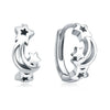 S925 Sterling Silver Cross And Heart Shape Electroplated Women's Earrings