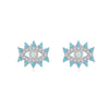 S925 Sterling Silver Cross And Heart Shape Electroplated Women's Earrings
