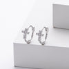 S925 Sterling Silver Cross Ear Buckle Earrings With Ushape Letters Numbers Text And Electroplating For Women