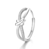 S925 Sterling Silver Cross Ring With Diamond Letters Numbers And Text Pattern Fashion Trendy Unisex