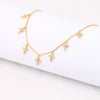S925 Sterling Silver Cross Style Clavicle Chain With Inlaid Zircon For Women