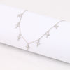 S925 Sterling Silver Cross Style Clavicle Chain With Inlaid Zircon For Women