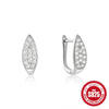S925 Sterling Silver Cross X Shaped Leaves Opal Earrings With Geometric Design For Women