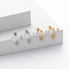 S925 Sterling Silver Crown Zirconium Electroplated Fashionable Women's Earrings