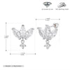 S925 Sterling Silver Crown Zirconium Electroplated Fashionable Women's Earrings