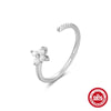 S925 Sterling Silver Curved Petal Single Row Diamondencrusted Luxury Stacked Open Ring With Real Gold Electroplating And Geometric Design For Women
