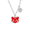 S925 Sterling Silver Cute Tiger Pendant Necklace With Temperature Discoloration Geometric Zodiac Style For Women