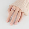 S925 Sterling Silver Daisy Flower Rotating Ring With Pearl Electroplated Floral Adjustable Ring For Women
