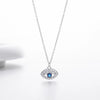 S925 Sterling Silver Devil's Eye Pendant Inlaid Zircon Necklace For Women