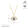 S925 Sterling Silver Devil's Eye Pendant Inlaid Zircon Necklace For Women