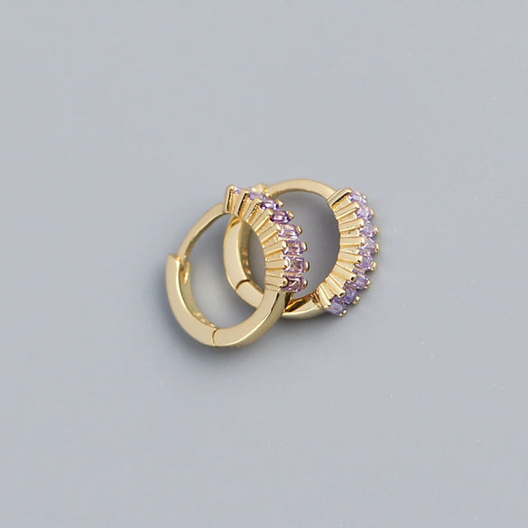 S925 Sterling Silver Diamond Inlaid Square Zircon Earrings Unisex Geometry Style