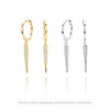 S925 Sterling Silver Distinctive Creative Stone Women's Hip Hop Earrings