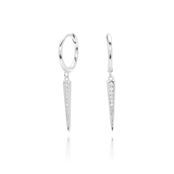 S925 Sterling Silver Distinctive Creative Stone Women's Hip Hop Earrings