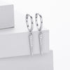 S925 Sterling Silver Distinctive Creative Stone Women's Hip Hop Earrings