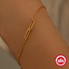 S925 Sterling Silver Double Ring Pclip Bracelet With Geometric Design Electroplated And Real Gold Plated For Women