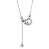 S925 Sterling Silver Double Ring Pendant Necklace For Women Light Luxury Geometric Cross Chain Elegant Minimalist Jewelry