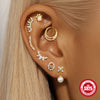 S925 Sterling Silver Double Row Geometric Ear Bone Clip And Ring With Environmentally Friendly Electroplating