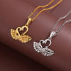 S925 Sterling Silver Double Swan Pendant Necklace Light Luxury Animal Design Cross Chain Clavicle Necklace For Women