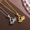 S925 Sterling Silver Double Swan Pendant Necklace Light Luxury Animal Design Cross Chain Clavicle Necklace For Women