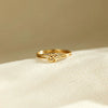 S925 Sterling Silver Doublelayer Arm Wrapping Buckle Ring Women's Geometric Style Electroplated