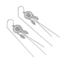 S925 Sterling Silver Dream Catcher Leaf Tassel Ear Chain Drop Earrings For Women Elegant Fashion Jewelry