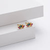 S925 Sterling Silver Drop Shape Inlaid Zircon Earrings Simple Light Luxury Style