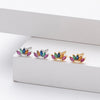 S925 Sterling Silver Drop Shape Inlaid Zircon Earrings Simple Light Luxury Style
