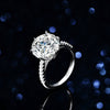 S925 Sterling Silver Drop Shape Women's Classic Sixclaw Moissanite Ring