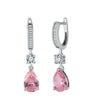 S925 Sterling Silver Dropshaped And Round Electroplated Geometric Light Luxury Women's Earrings
