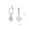 S925 Sterling Silver Ear Buckle Round Hollow Relief Tree Of Life And Flowers Antique Style Electroplated Women's Earrings