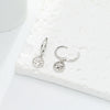 S925 Sterling Silver Ear Buckle Round Hollow Relief Tree Of Life And Flowers Antique Style Electroplated Women's Earrings