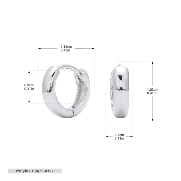 S925 Sterling Silver Earrings Electroplated Women's Jewelry