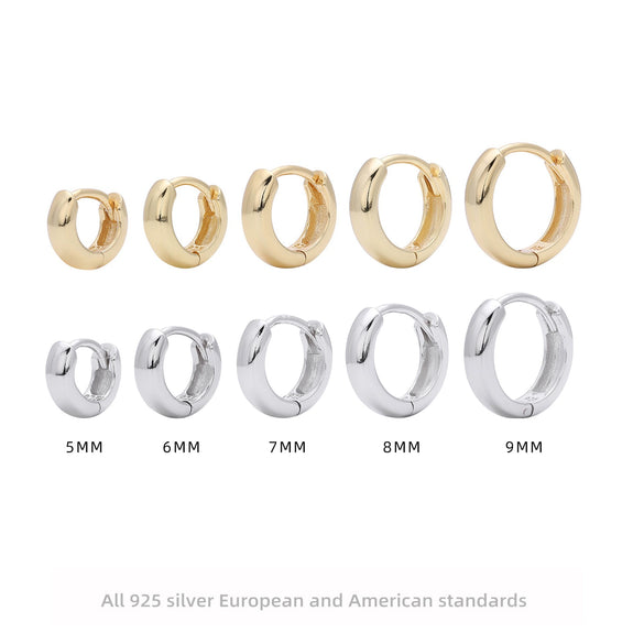 S925 Sterling Silver Earrings Electroplated Women's Jewelry