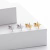 S925 Sterling Silver Eightpointed Star Inlaid With Zirconium Electroplated Piercing Earrings For Women