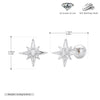 S925 Sterling Silver Eightpointed Star Inlaid With Zirconium Electroplated Piercing Earrings For Women