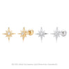 S925 Sterling Silver Eightpointed Star Inlaid With Zirconium Electroplated Piercing Earrings For Women