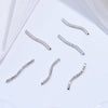 S925 Sterling Silver Elbow Pattern Diy Bracelet Necklace With Electroplating Curved And Straight Tube Sshaped Casing Star Design