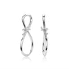 S925 Sterling Silver Electroplated Butterfly Knot Earrings With Letters Numbers And Text Patterns