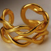 S925 Sterling Silver Electroplated Women's Doublelayer Winding Braided Ear Clip