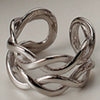 S925 Sterling Silver Electroplated Women's Doublelayer Winding Braided Ear Clip