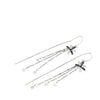 S925 Sterling Silver Elegant Flower Tassel Earrings Long Ear Wire Floral Dangle Earrings For Women Stylish Fashion Jewelry