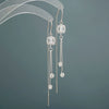 S925 Sterling Silver Elegant Geometric Rhombus Tassel Drop Earrings For Women Fashion Square Dangle Earrings