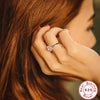 S925 Sterling Silver Engagement Ring With Oval Cut Square Crystal Zircon Cz For Wedding Promise