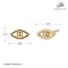 S925 Sterling Silver Eyes Electroplated Small Fresh Women's Ear Jewelry
