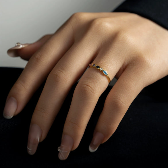 S925 Sterling Silver Fashion All Match Ring With Geometric Design And Electroplating Treatment For Women