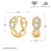S925 Sterling Silver Fashion Micro Stone Pig Nose Ear Buckle Inlaid Zircon Women's Ear Jewelry