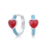 S925 Sterling Silver Fashion Trendy Geometric Heart Style Electroplated Women's Earrings