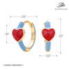 S925 Sterling Silver Fashion Trendy Geometric Heart Style Electroplated Women's Earrings