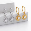S925 Sterling Silver Fashion Women Earrings With Daisy And Sunflower Design